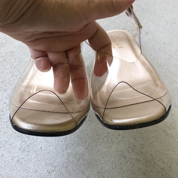 BOB BAKER Cinderella Clear Peep Toe Sling Back Heels - Picture 8 of 14